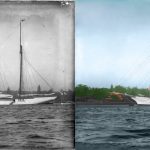solihull photograph repair and coloursiation of a yatch